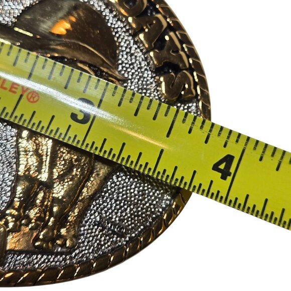 Beef Empire Days Belt Buckle 1983 Director 24k Gold Plated Garden City Kansas - Picture 6 of 16